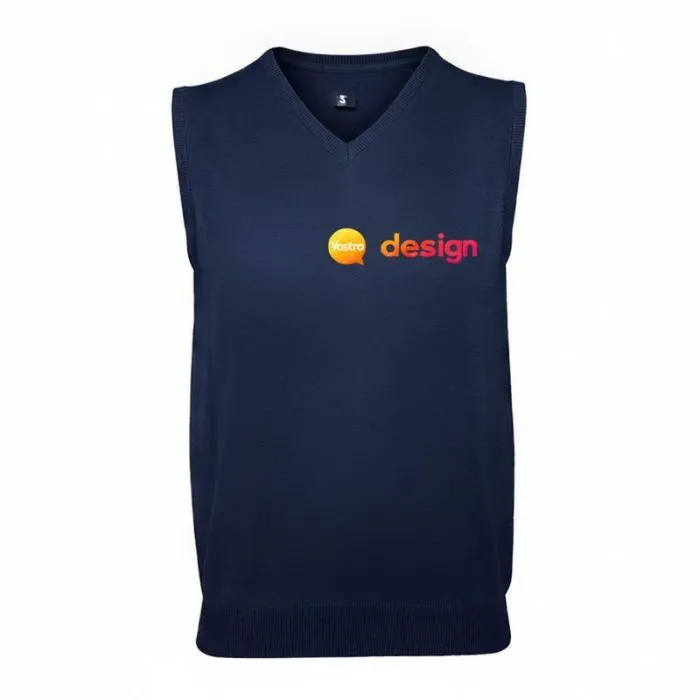 Maglione unisex senza maniche con scollo a V personalizzato GENTLEMEN