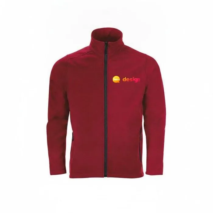 Giacca da uomo softshell con cerniera personalizzata RACE