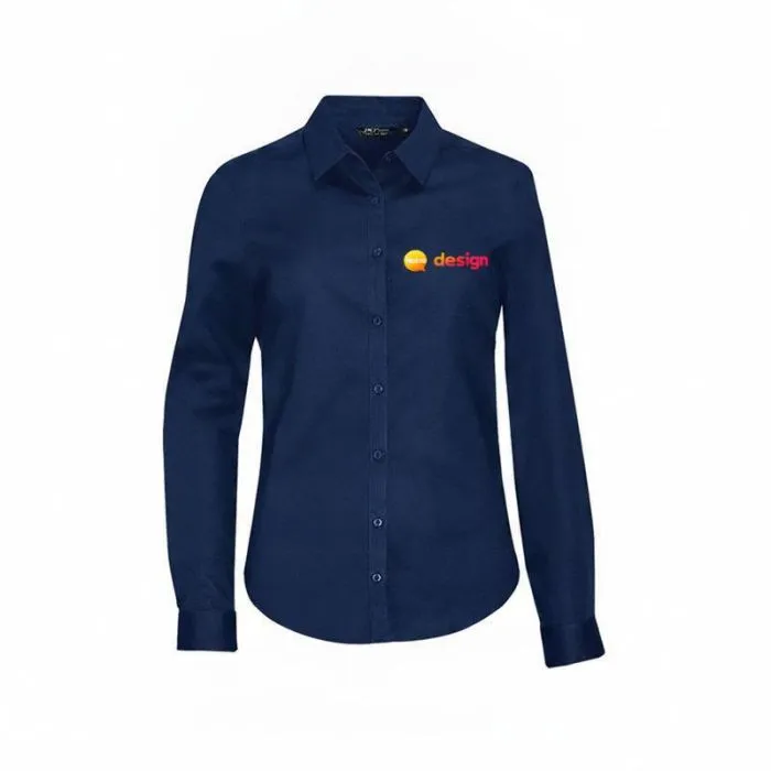 Camicia da donna elasticizzata a maniche lunghe personalizzata BLAKE