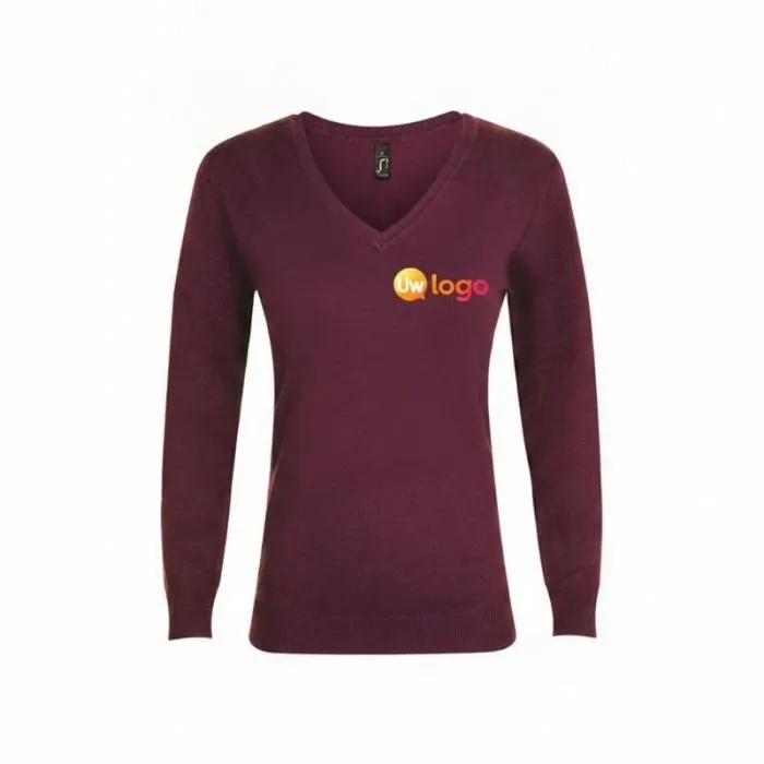 Gepersonaliseerde GLORY-trui met V-hals voor dames