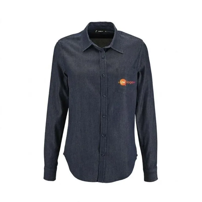 Gepersonaliseerd damesoverhemd van denim van BARRY