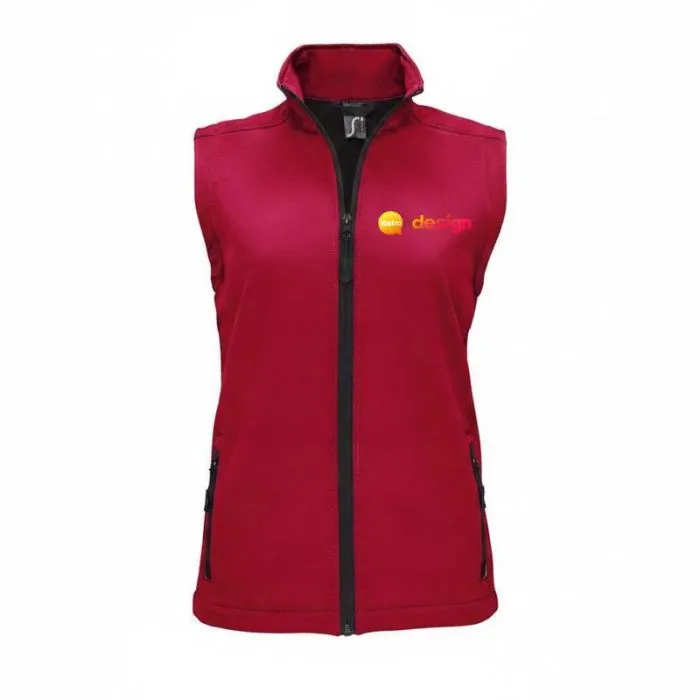 Giacca softshell da donna senza maniche personalizzata RACE BW