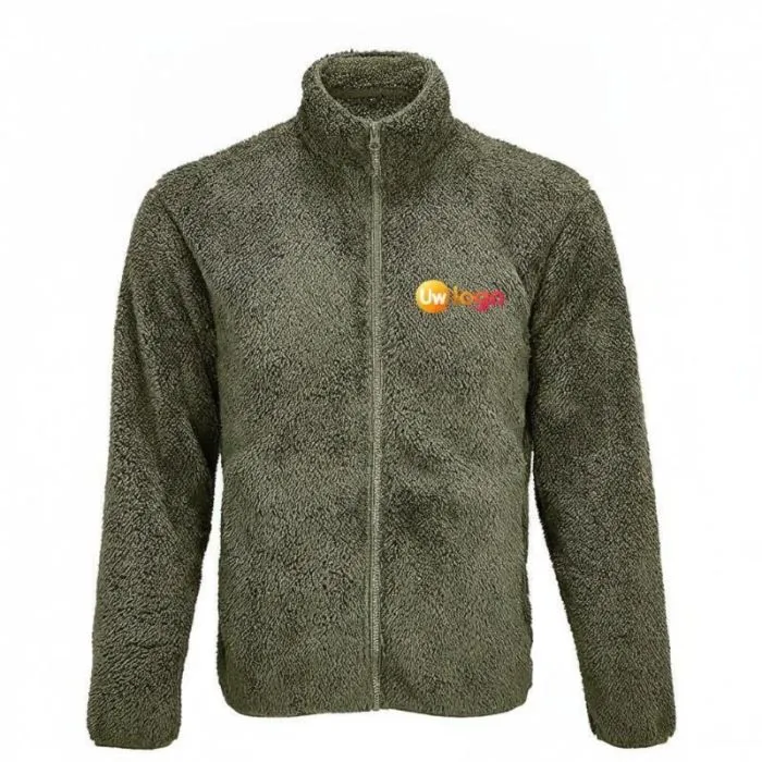 GEPERSONALISEERD UNISEX FLEECEJASJE MET RITS - SOL'S FINCH