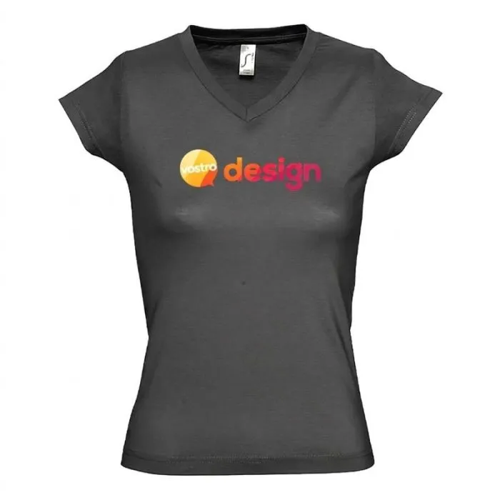 Maglietta da donna con scollo a “V” personalizzata MOON