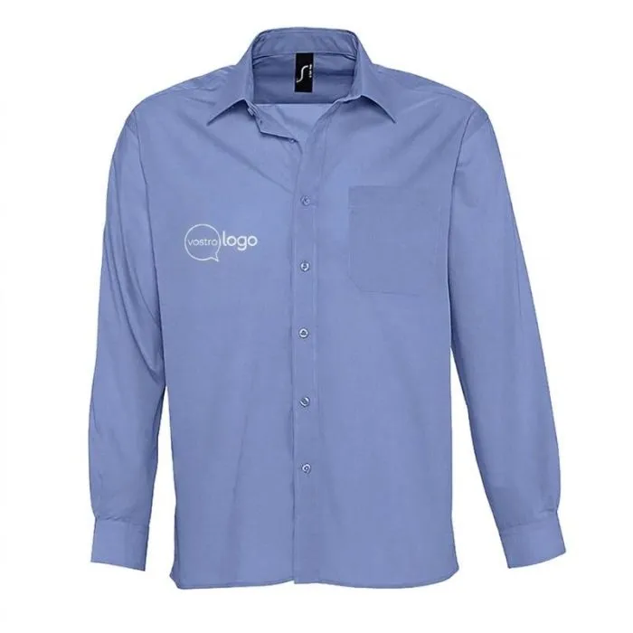 Camicia da uomo in popeline a maniche lunghe personalizzata BALTIMORE