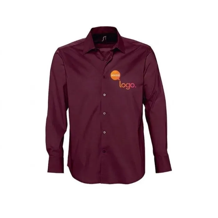 Camicia da uomo elasticizzata a maniche lunghe personalizzata - BRIGHTON