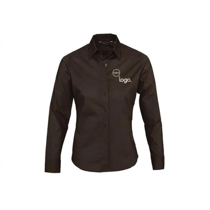 Camicia da donna elasticizzata a maniche lunghe personalizzata - EDEN