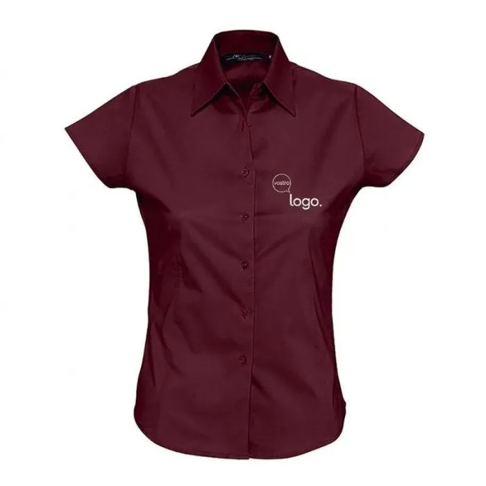 Camicia da donna elasticizzata a maniche corte personalizzata - EXCESS