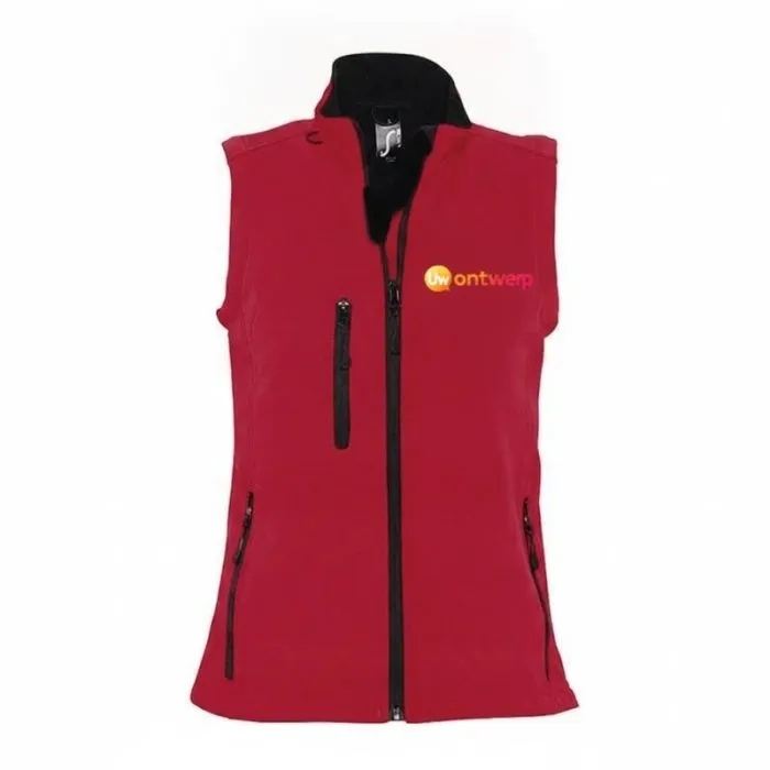 Gepersonaliseerde mouwloze softshell voor dames RALLYE