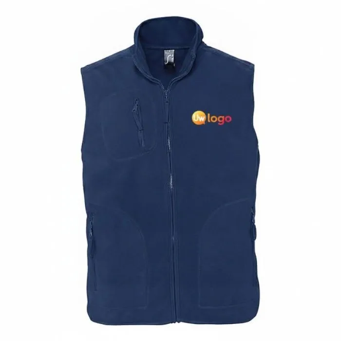 Gepersonaliseerd unisex fleecevest zonder mouwen NORWAY