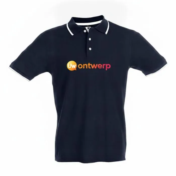 Slim fit herenpolo met reclameopdruk ROME