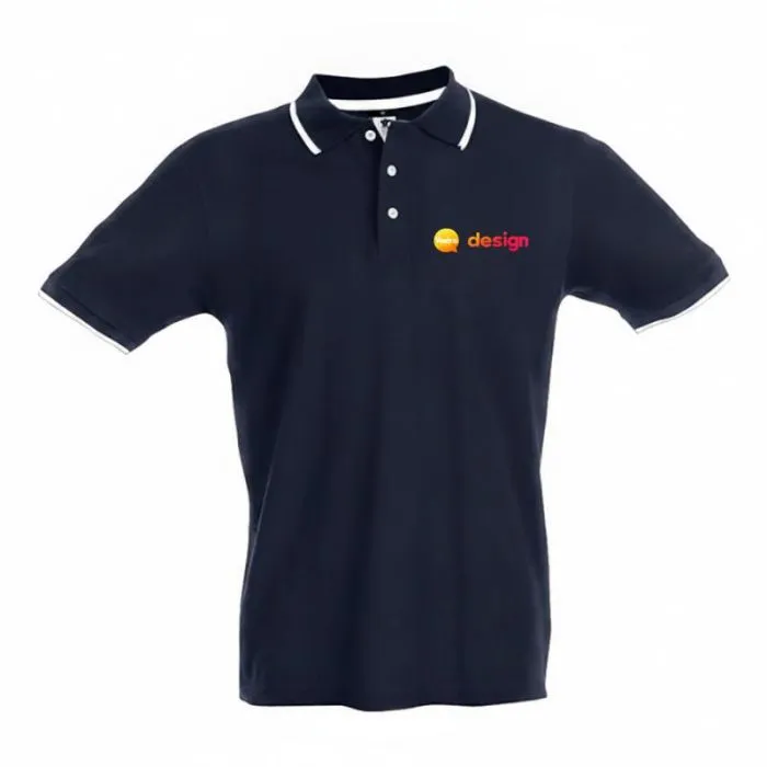 Polo slim fit da uomo con logo ROME