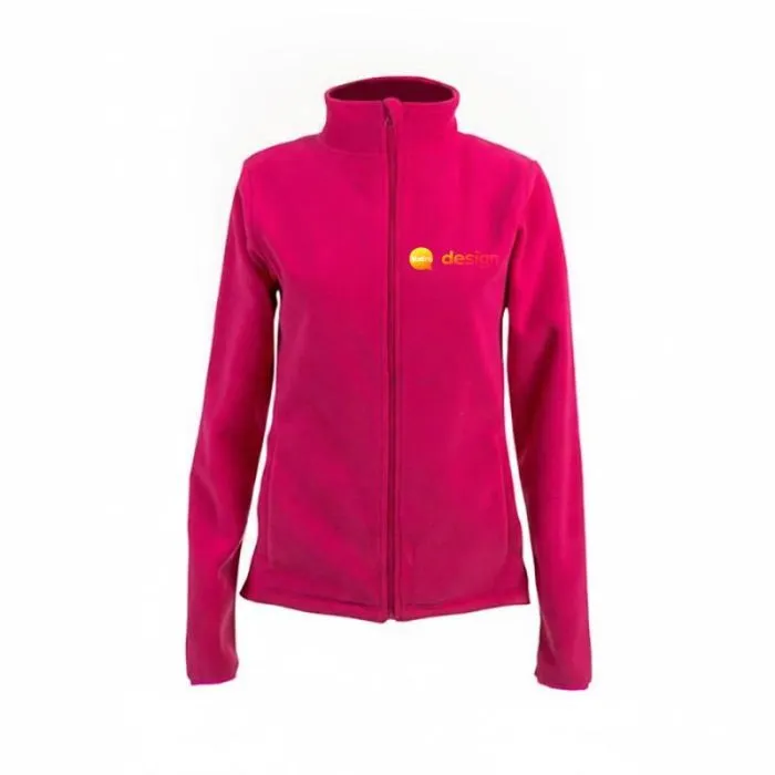 Giacca in pile con cerniera personalizzata da donna HELSINKI