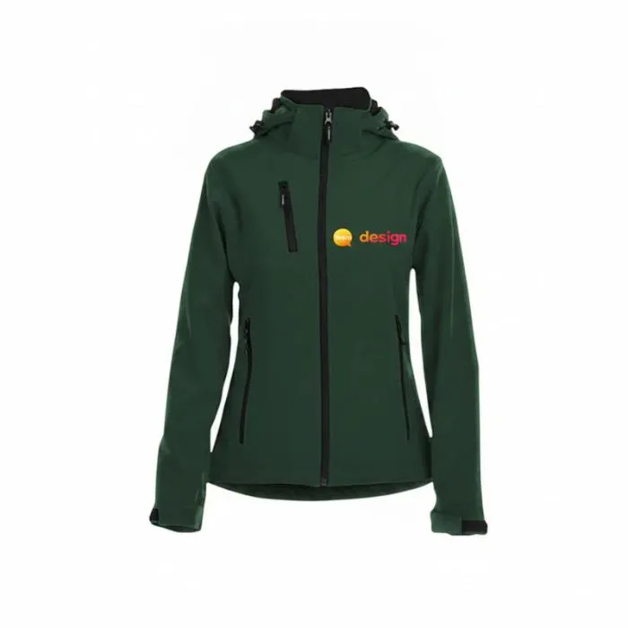 Softshell personalizzato con cappuccio rimovibile da donna ZAGREB