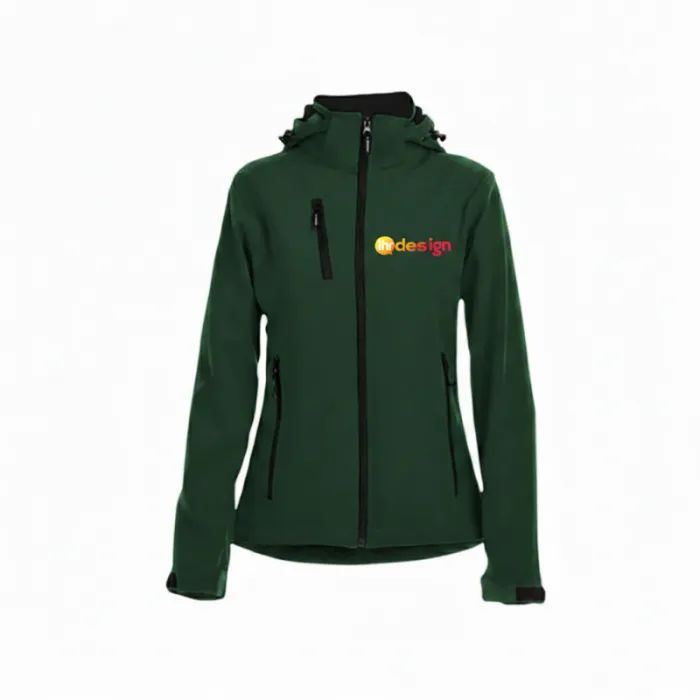 Personalisiertes Softshell mit abnehmbarer Kapuze Frau ZAGREB
