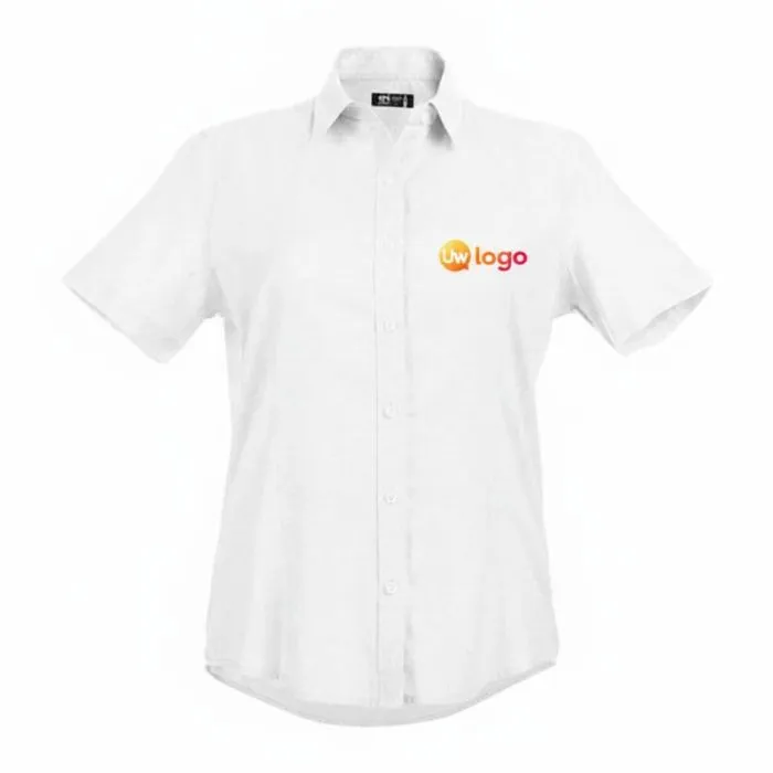 Promotionele damesblouse met korte mouwen LONDON WOMEN - wit