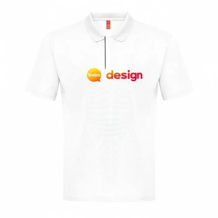 Polo tecnico da uomo con stampa pubblicitaria - THC DYNAMIC WH.