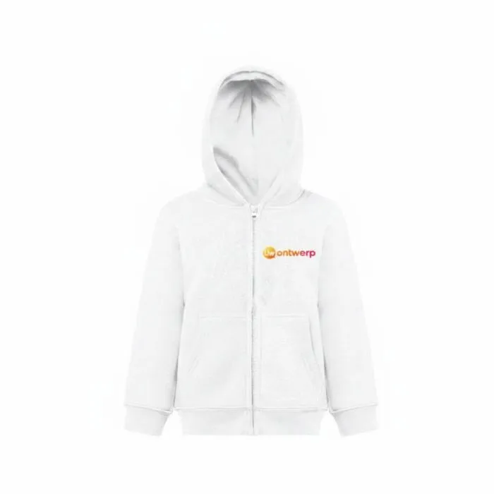 Witte kinderjas met reclame - THC AMSTERDAM KIDS WH.
