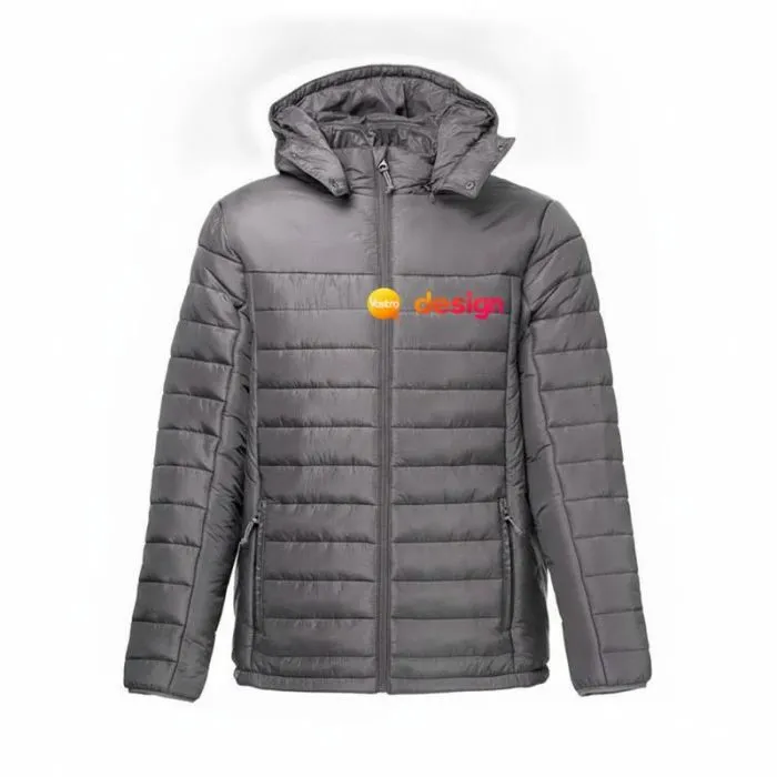 Giacca con cappuccio da uomo con stampa pubblicitaria THC SHIELD.