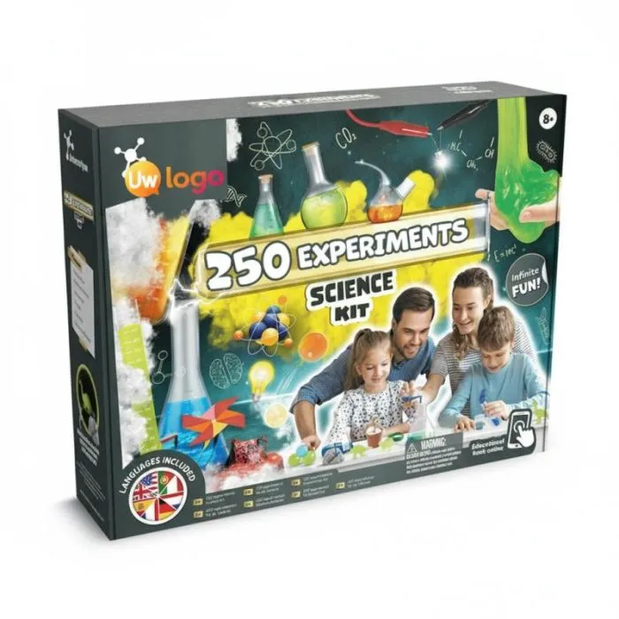 Educatief reclamespel voor kinderen met 250 wetenschappelijke experimenten – ULTRA KIT 250