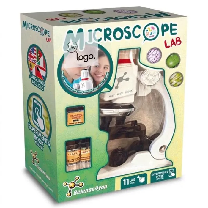 Educatief reclamespel voor kinderen met microscoop en toebehoren – MICROSCOOP
