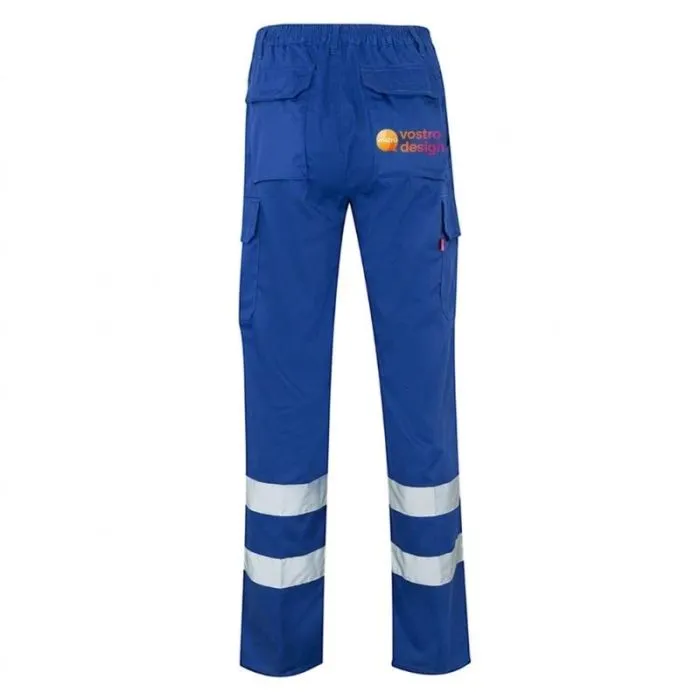 Pantaloni da lavoro personalizzati con tasche multiple in twill ad alta visibilità, classe B2