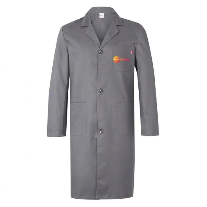 Camice personalizzato in twill con bottoni sulla cintura sul retro e tre tasche