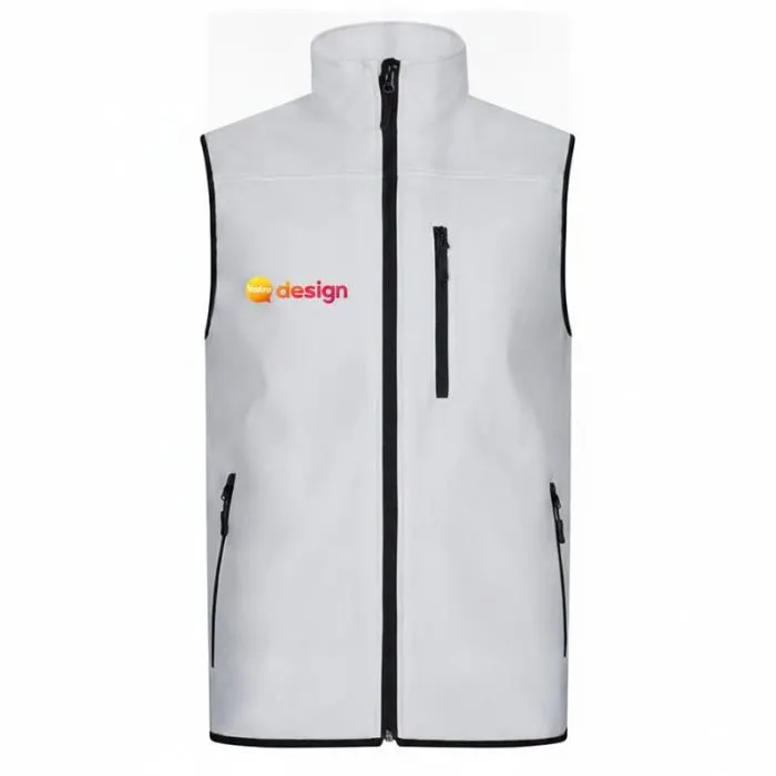 Gilet softshell personalizzato con fodera in pile e tasche con cerniera