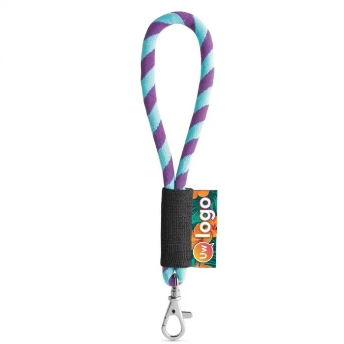 Gepersonaliseerde sleutelhanger met lanyard „Tube Short Set“. - ø8x175 mm