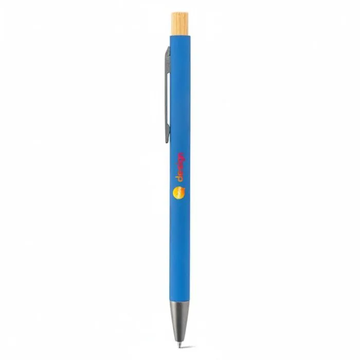 Penna a sfera in alluminio riciclato con finitura in gomma - ZYLEN