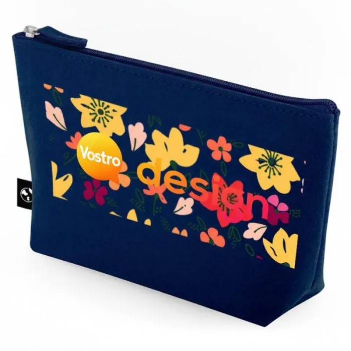 Borsa capiente personalizzata in feltro riciclato con chiusura a cerniera