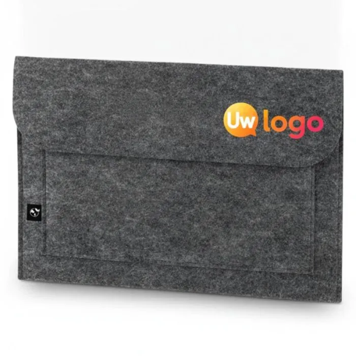 Gepersonaliseerde laptoptas van gerecycled vilt voor laptops tot 14 inch – FELPY SLEEVE.