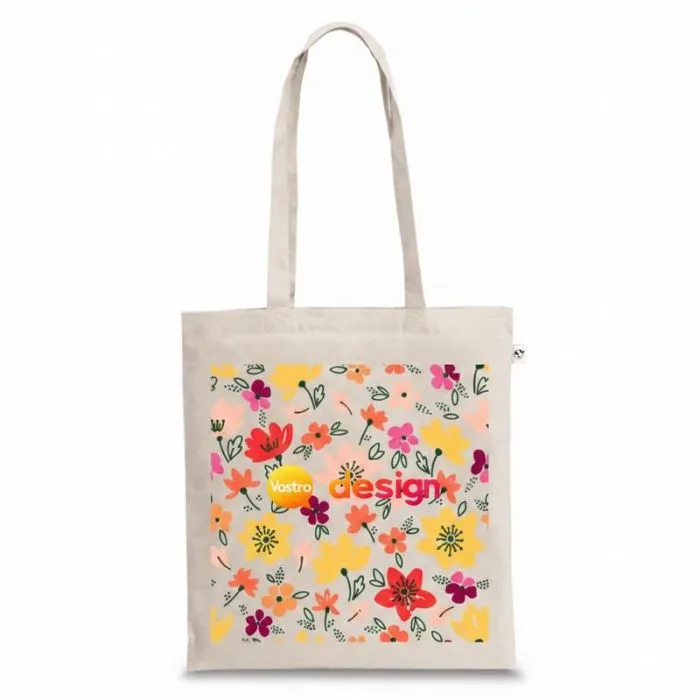 Borsa personalizzata in cotone riciclato e poliestere rPET con manici da 65 cm - SVANETI