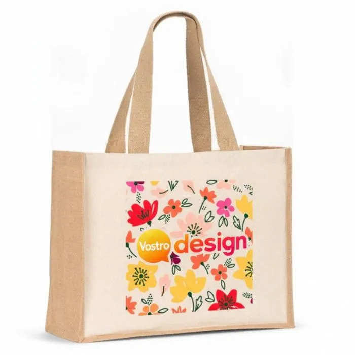 Borsa in tela e juta laminata – HELSINKI
