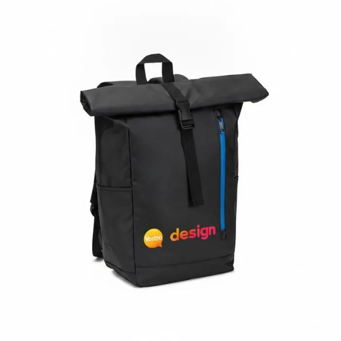 Zaino personalizzato roll top da 20 L in poliestere riciclato con scomparto per PC da 14’’