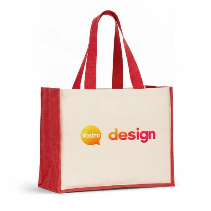 Borsa shopping in tela spessa e juta colorata - HELSINQUE COLOUR