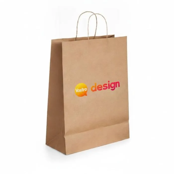 Borsa pubblicitaria in carta kraft marrone LEIA