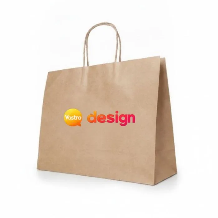 Borsa pubblicitaria in carta kraft marrone KIRA