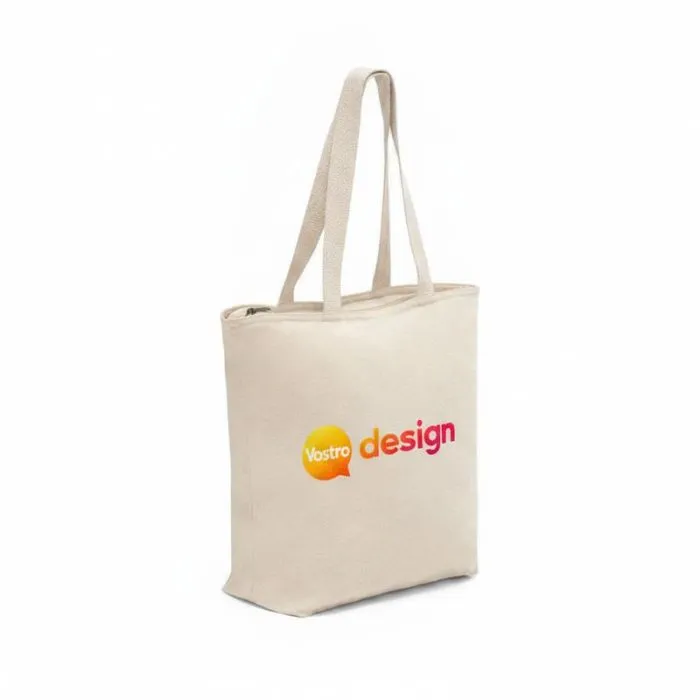 Borsa personalizzata in cotone al 100% con cerniera HACKNEY