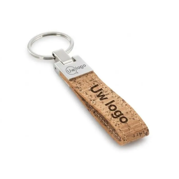 CORKS-sleutelhanger van kurk voor promotiedoeleinden