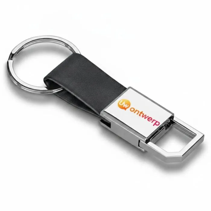 Promotionele sleutelhanger met karabijnhaak van BOURCHIER