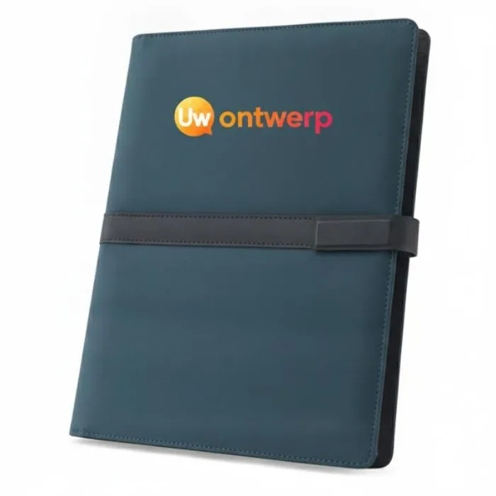 A4-map van PU voor reclamedoeleinden met magneetsluiting en notitieblok - SANDERSON