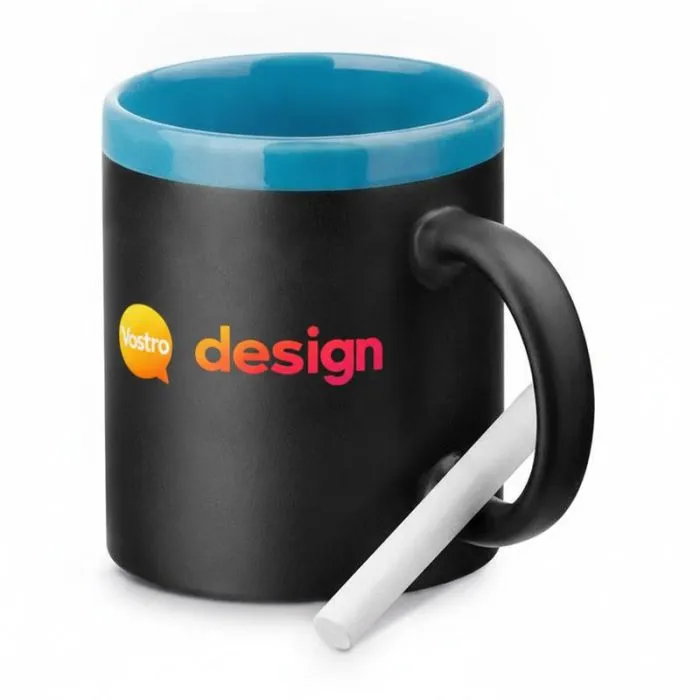 Tazza personalizzata Chalkie con finitura opaca color ardesia