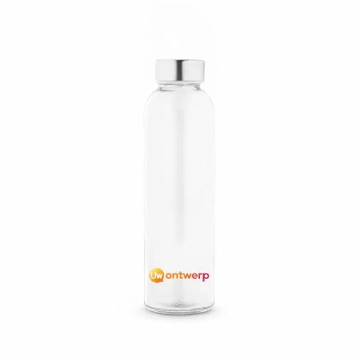 Reclamefles van glas van 500 ml - SOLER.