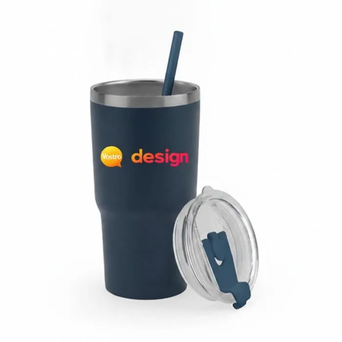 Bicchiere da viaggio personalizzato in acciaio inossidabile da 600 ml, a doppia parete isolata
