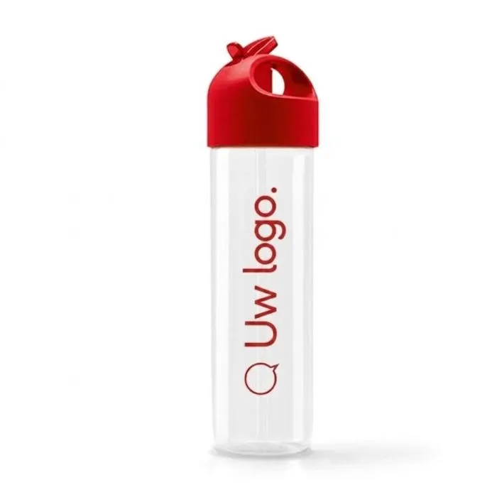 Gourde publicitaire transparente avec bouchon coloré 500 ml