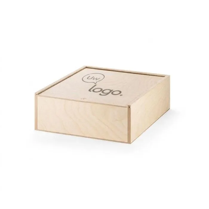 Houten reclamedoos L BOXIE WOOD L.