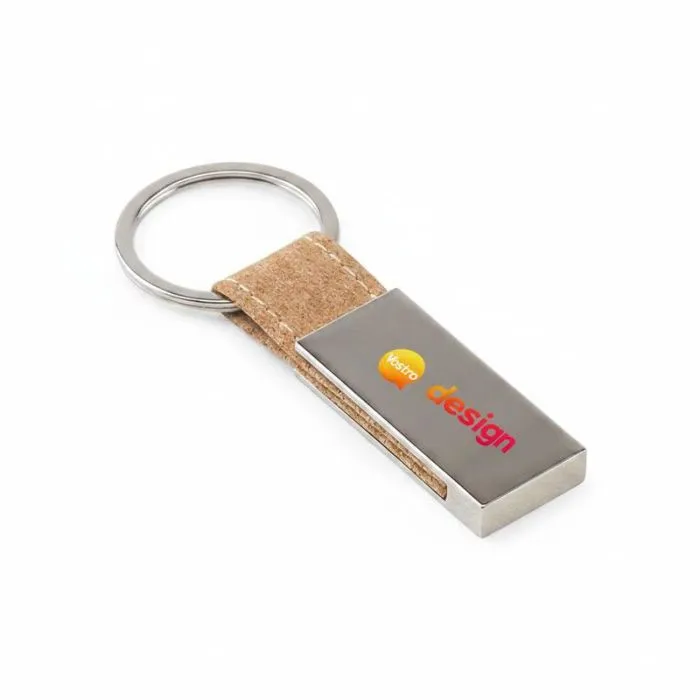 Set personalizzabile composto da portacarte e portachiavi in metallo e sughero naturale – GOSLING