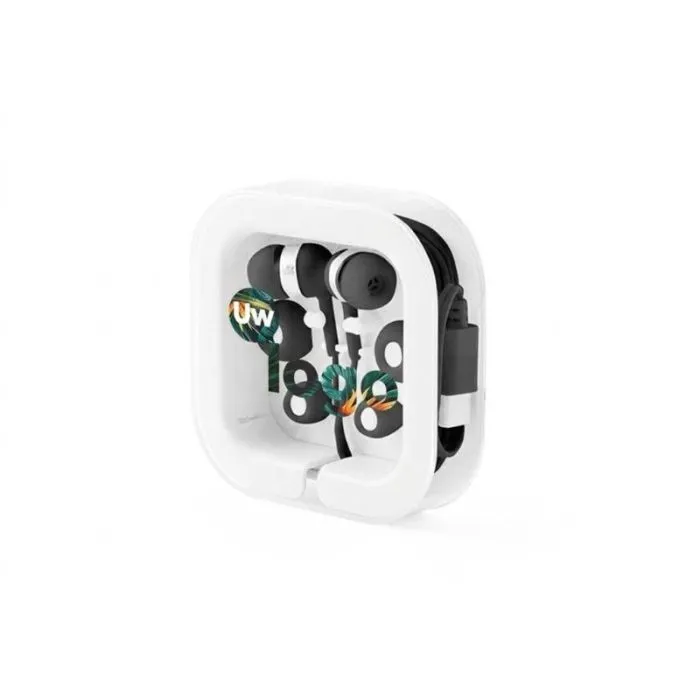 Promotie-oortjes van gerecycled ABS met ingebouwde microfoon - PRESLEY.