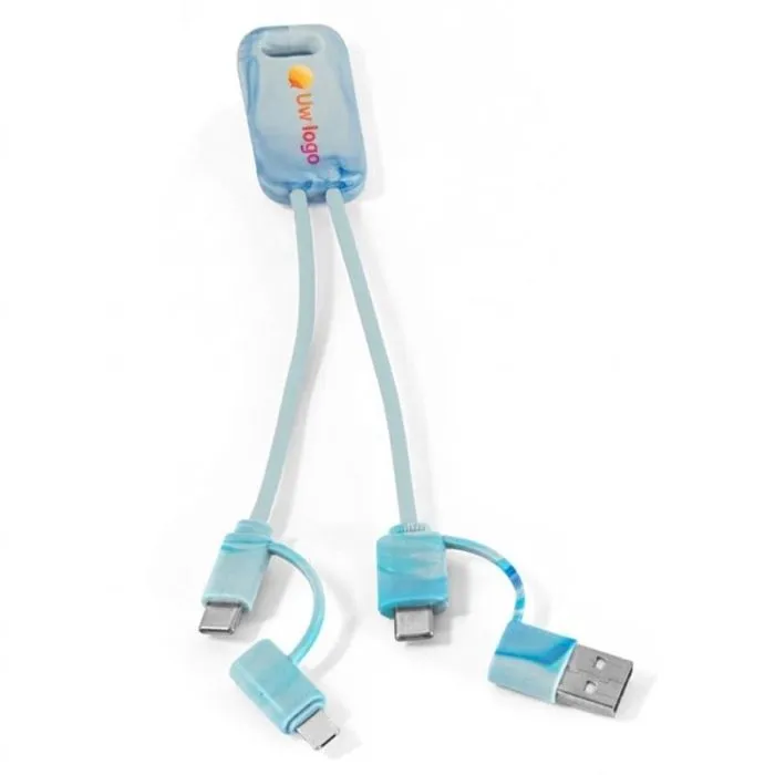 6-in-1 USB-kabel met reclameopdruk - BERNERS